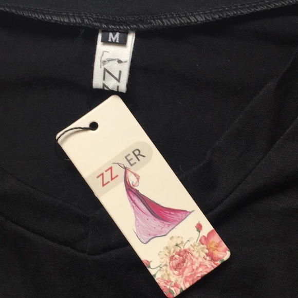 ZZER Black Tunic with Pockets NWT Sz M - Picture 7 of 7